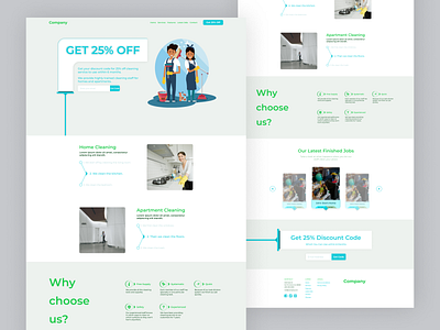 Landing Page - Cleaner cleaner cleaning housekeeping landing page web design