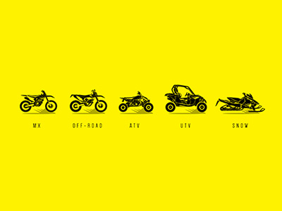 Cycra Moto Application Icons atv dirtbike icons illustrator moto motocross motorcycle mx off road utv