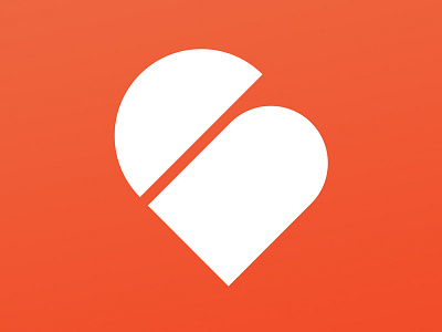 Urbia App Icon app branding family heart icon logo minimalistic orange is the new black simple think moto urbia