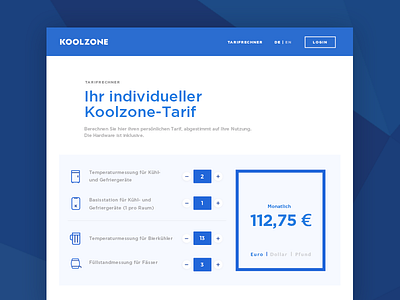 Koolzone Rate Calculator calculator digital tool gastronomy koolzone