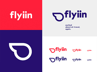 Flyiin Branding air travel brand basics branding corporate flyiin icon logo minimum viable branding mvb wing