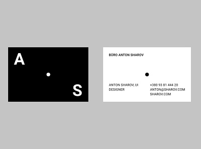 Sharov visit card card communication design figma minimalism