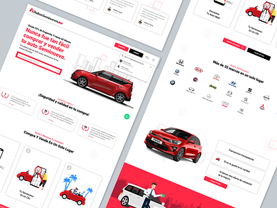 Used Cars Store / Dealer landing page car cars graphic design guadalajara shop ui ux webdesign