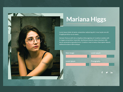 Green Profile Layout block branding design elementor flamingo green branding interface leaf mexico minimal modern modern app landing pink soft ui ux web