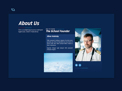 Flight Training About Us Template elementor flight school training uidesign ux ui webdesign website