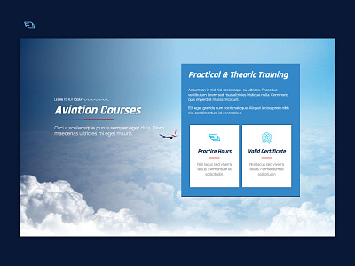 Flight Training Services blue clouds elementor flights landing page plane services webdesign wordpress