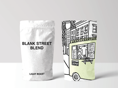 Blank Street Coffee Packaging Design branding design graphic design illustration