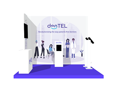 Dentel Trade Show Rendering 3d branding design graphic design