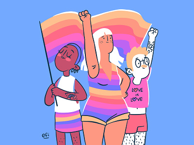 Be proud! character gay illustration lesbian lgtb lgtbq love love is love pride pride 2020 pride day queer