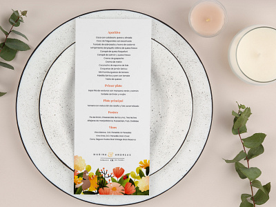 Wedding menu template design food illustration layout love menu procreate template wedding