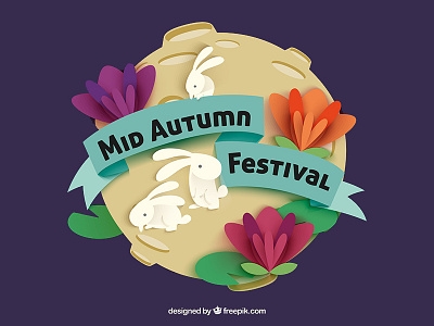 Mid Autumn Festival flat. mid autumn festival freepik illustration vector