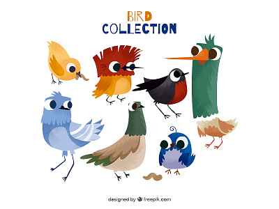 Bird collection birds freepik illustration vector