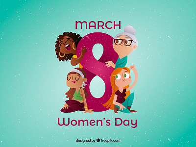 Women's Day flat freepik illustration march 8 vector womens day