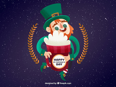 Saint Patrick's Day flat freepik illustration ireland saint patricks day st. patty vector