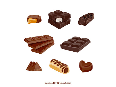 Chocolates 3D vectors bakery desserts freepik illustration pastries realistic vector