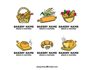 Bakery logos bakery bread food freepik logo vector