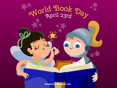 World Book Day :) book book day creativity fantasy freepik illustration imagination magic reading vector