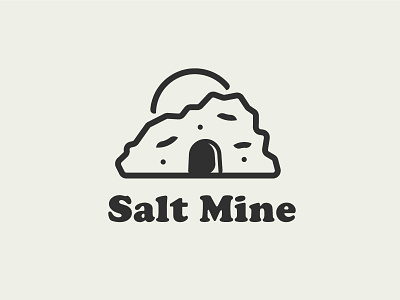 Salt Mine logo logomark salt thick lines
