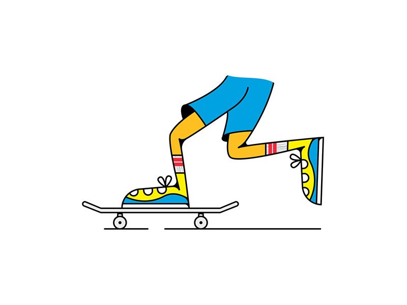 Skate Legs big feet illustration legs shred skateboarding