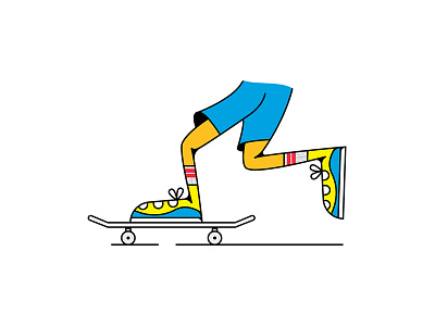 Skate Legs big feet illustration legs shred skateboarding