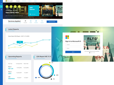 Microsoft Dashboard design interface ui uxdesign webdesign