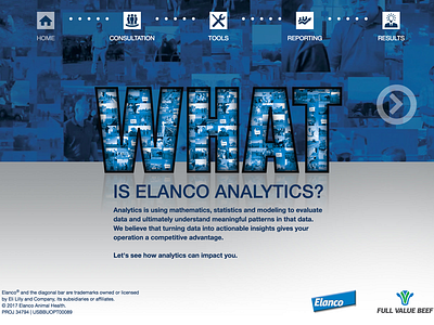 Elanco Analytics Home agriculture ipad training software