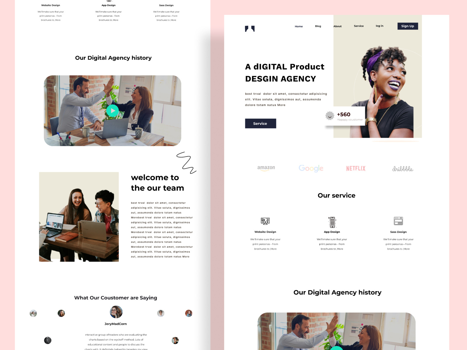 agency landing page by JS on Dribbble