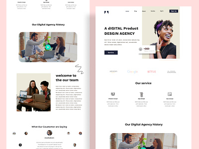 agency landing page