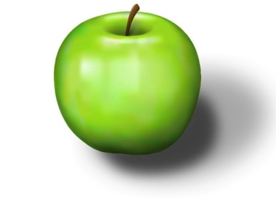 Green apple illustrarion
