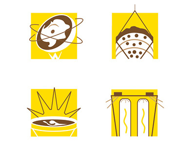 NYC Food Icons icons illustration