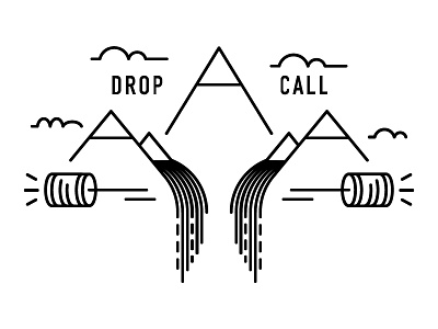 Drop A Call call clouds dropbox illustration mountains