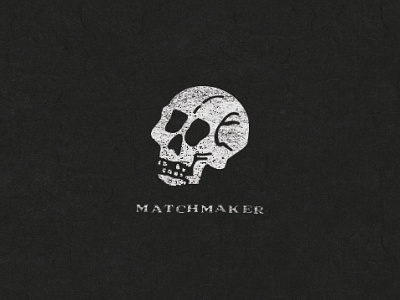 Matchmaker illustration logo matchbook reaper skull texture
