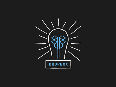 Lit dropbox identity illustration light bulb