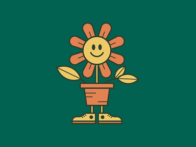 All Growns Up fun plant smiley sneakers