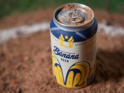 Bananas, Beer, & Baseball banana bananas baseball beer beer can can design
