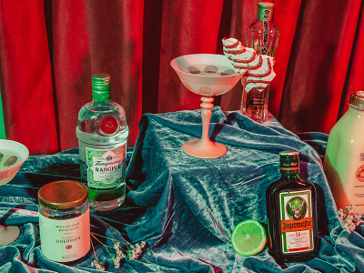 Naughty or Nice Cocktail focus lab photography product photography set design still life styling