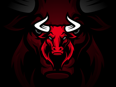 Bull Head buffalo bull head bull logo bulls horn power red red bull sport strenght