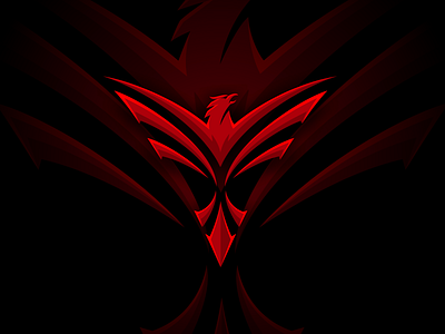 Red Phoenix abstract animal bird fire bird logo phoenix phoenix logo red red phoenix strenght wing