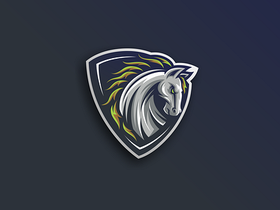 Stallion equestrian esport horse horse logo modern power race simple sport stylized