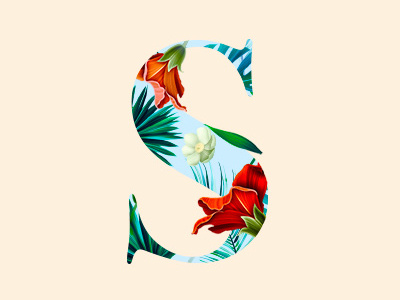 S for Spring art bodoni graphic lettering playing spring type typedesign typography