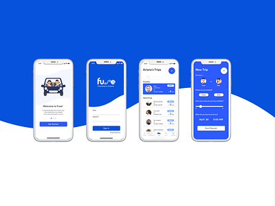 Fuse - Carpooling App for Students app app design car carpooling fuse ios transit ui design