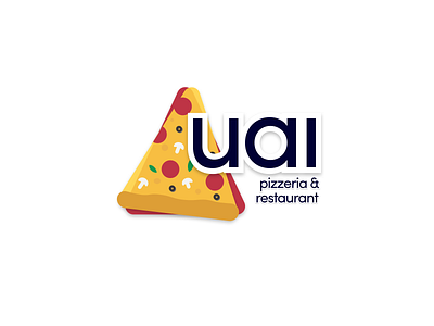 Uai Pizzeria & Restaurant logo design pizza pizza logo pizzeria restaurant restaurant branding