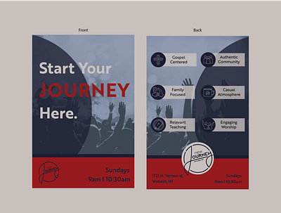 New Journey Connect Cards branding church design