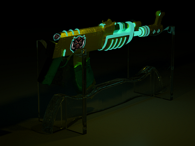 DZIK AK 3d graphic design rust skin