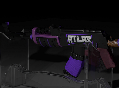 Atlas AK 3d graphic design rust skin