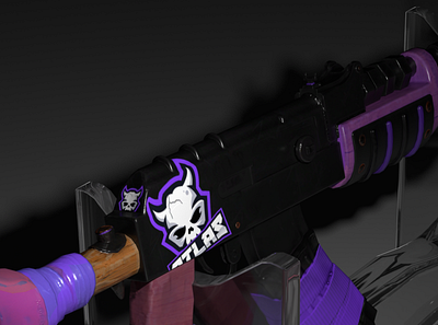 Atlas AK 3d graphic design rust skin