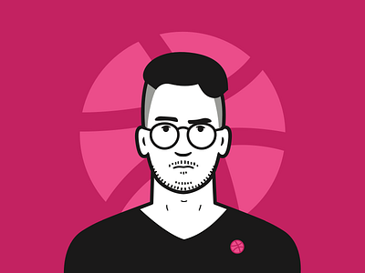 Hey Dribbble! debut face me