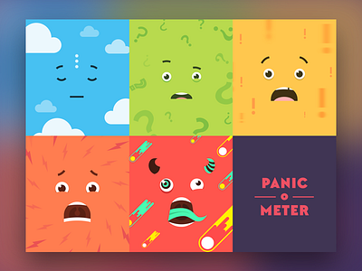 5 Shades of Panic faces illustration sketch