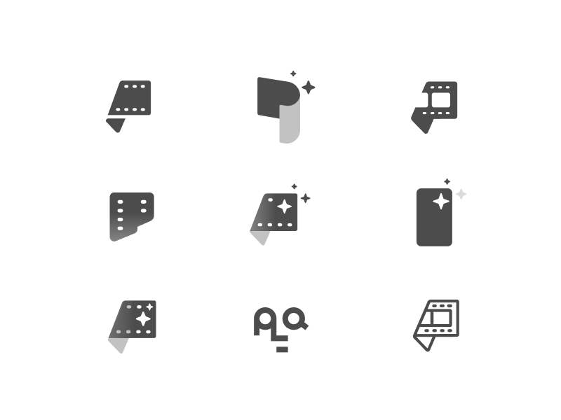 App Icon Iterations edit video logo film letter figma p icon app