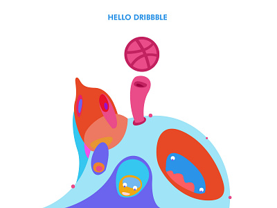 HELLO-DRIBBBLE！ animation branding graphic design logo motion graphics